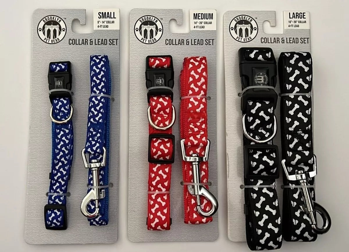 Brooklyn Pet Gear Collar & Lead Set