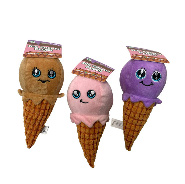 Ice cream plush pet toy