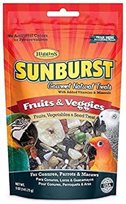 Higgins Sunburst Gourmet Natural Treats Parrots, Conures & Macaws